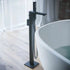 antonio matt black freestanding bath tap with shower kit, Alessio, Black Bath Taps, Free Standing Bath Taps, Taps, 6