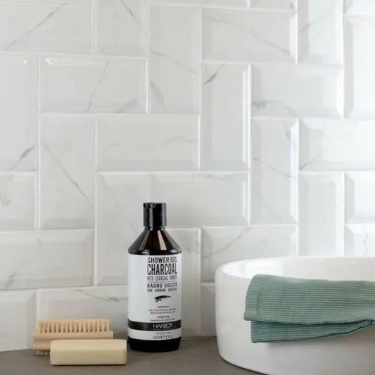 apennine bevelled gloss tiles 150x75mm, Ceramic Tiles, Metro  Tiles, Wall Tiles, White Tiles, 1
