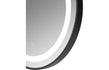 arezzo 600mm round front lit led mirror matt black, Alessio, Illuminated Bathroom Mirror, Mirrors, Round Mirrors, 3