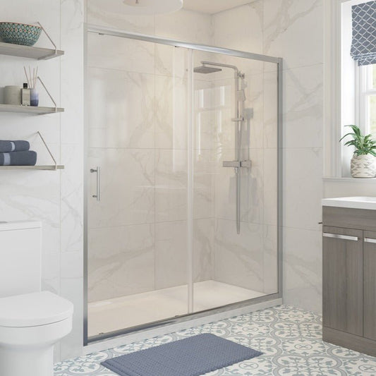 aria 1200mm sliding shower door, Alessio, Chrome, Shower Doors, Shower Enclosures, Sliding Shower Doors, 1