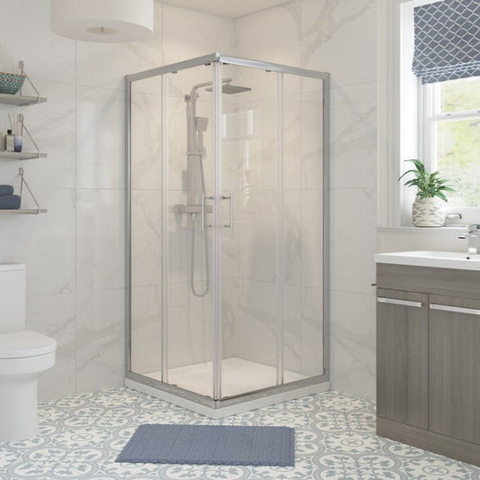 aria 760mm corner entry shower door, Alessio, chrome, Shower Doors, Shower Enclosures, Square Shower Enclosures, 1