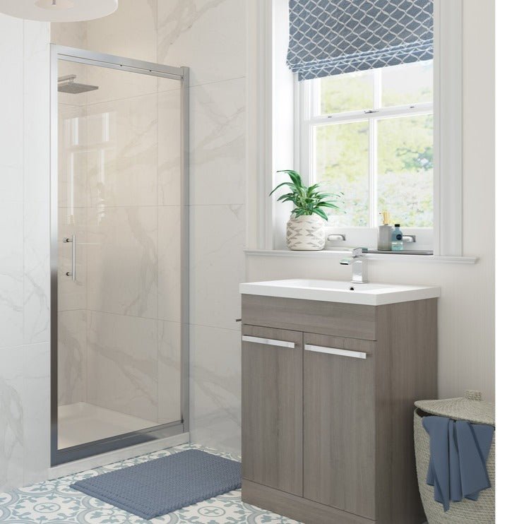 Aria 900mm Infold Shower Door & 700mm Side Panel - bathandtile