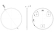 arto 500mm round mirror brushed brass, Alessio, Mirrors, Round Mirrors, Standard Bathroom Mirrors, 3