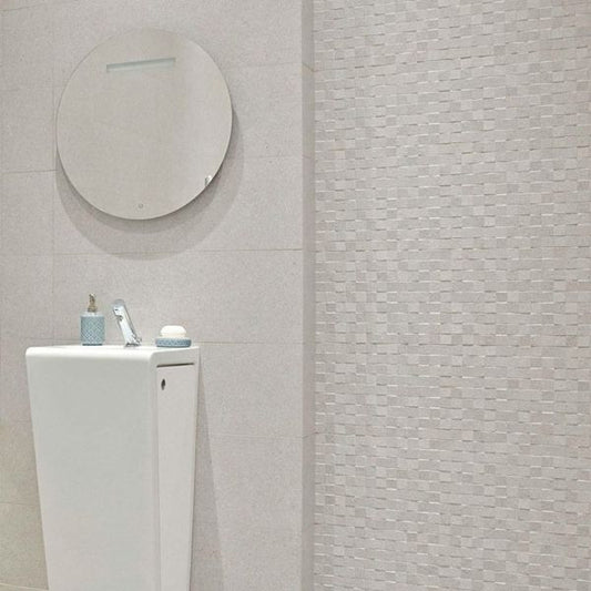 Balance Tiles Silver Matte 300x600mm, ceramic tiles, wall tiles, grey tiles.