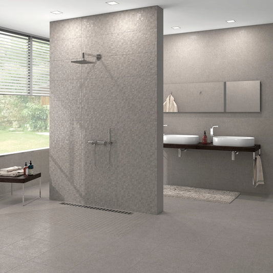 Balance tiles in grey matte, 600x600mm, ideal for floor tiles, porcelain tiles, wall tiles, and grey tiles.