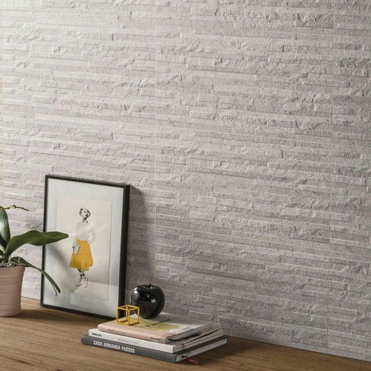 The Balance Muretto Silver Matte 300x600 Tiles feature a sleek limestone effect design with a matte finish. Crafted from ceramic, they measure 300x600x8mm.