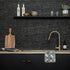 behobia black tiles 170x520mm, Decor Tiles, Porcelain Tiles, Wall Tiles, Black Tiles, 3