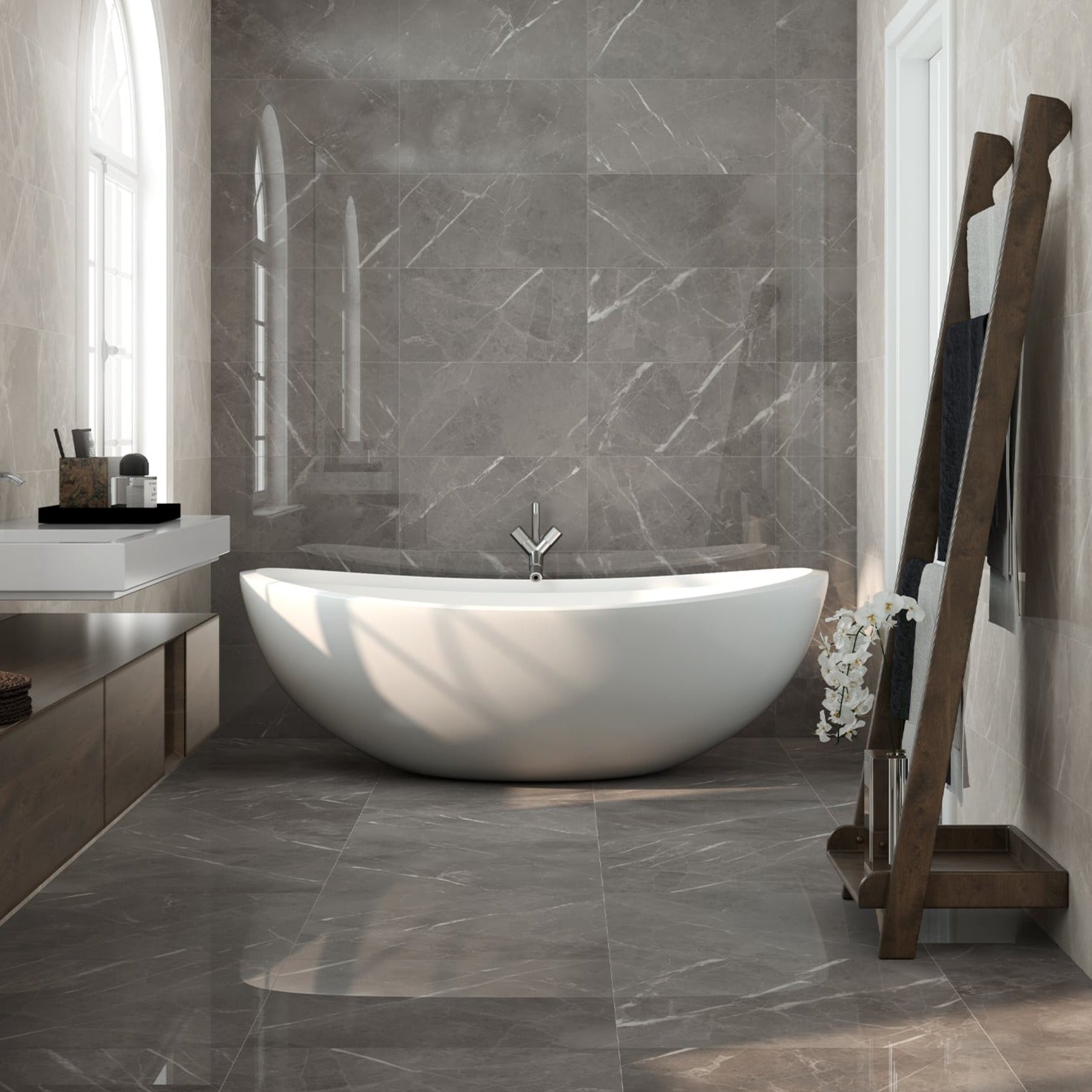 belvedere marengo 300x600mm tiles, Floor Tiles, Porcelain Tiles, Wall Tiles, Black Tiles, 