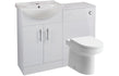 benito 1060mm white gloss combination toilet and vanity unit with toilet and cistern, Alessio, Bathroom Cabinet, 3