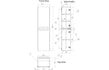 Bianca 454mm Wall Hung 2 Door Tall Unit - Grey Gloss - bathandtile