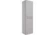 Bianca 454mm Wall Hung 2 Door Tall Unit - Grey Gloss - bathandtile