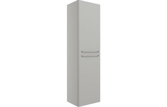 Bianca 454mm Wall Hung 2 Door Tall Unit - Grey Gloss - bathandtile