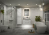 Bianca 454mm Wall Hung 2 Door Tall Unit - White Gloss - bathandtile