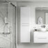 Bianca 454mm Wall Hung 2 Door Tall Unit - White Gloss - bathandtile