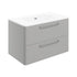 bianca 810mm 2 drawer wall unit basin grey gloss, Alessio, Wall Hung Vanity Unit, 1