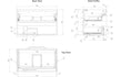 bianca 810mm 2 drawer wall unit basin grey gloss, Alessio, Wall Hung Vanity Unit, 5