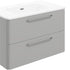 bianca 810mm 2 drawer wall unit basin grey gloss, Alessio, Wall Hung Vanity Unit, 3