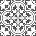 bourton black pattern tiles 450x450mm, Floor Tiles, Patterned Tiles, Wall Tiles, Black Tiles, 4