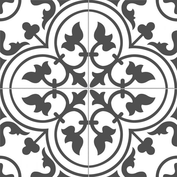 Bourton Black Pattern Tiles 450x450mm