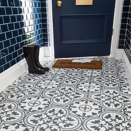 bourton marine pattern tiles 450x450mm, Ceramic Tiles, Floor Tiles, Patterned Tiles, Wall Tiles, Blue Tiles, 1