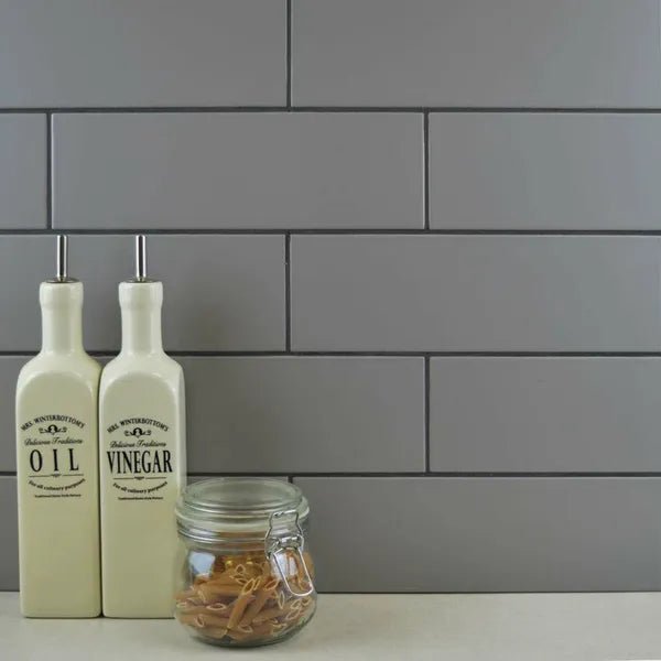 Bricks Grey Matt 300x100mm Tiles - bathandtile