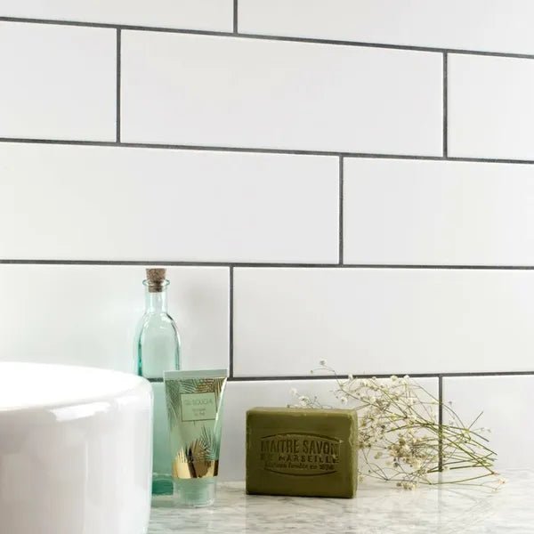 Bricks White Gloss 300x100mm Tiles - bathandtile