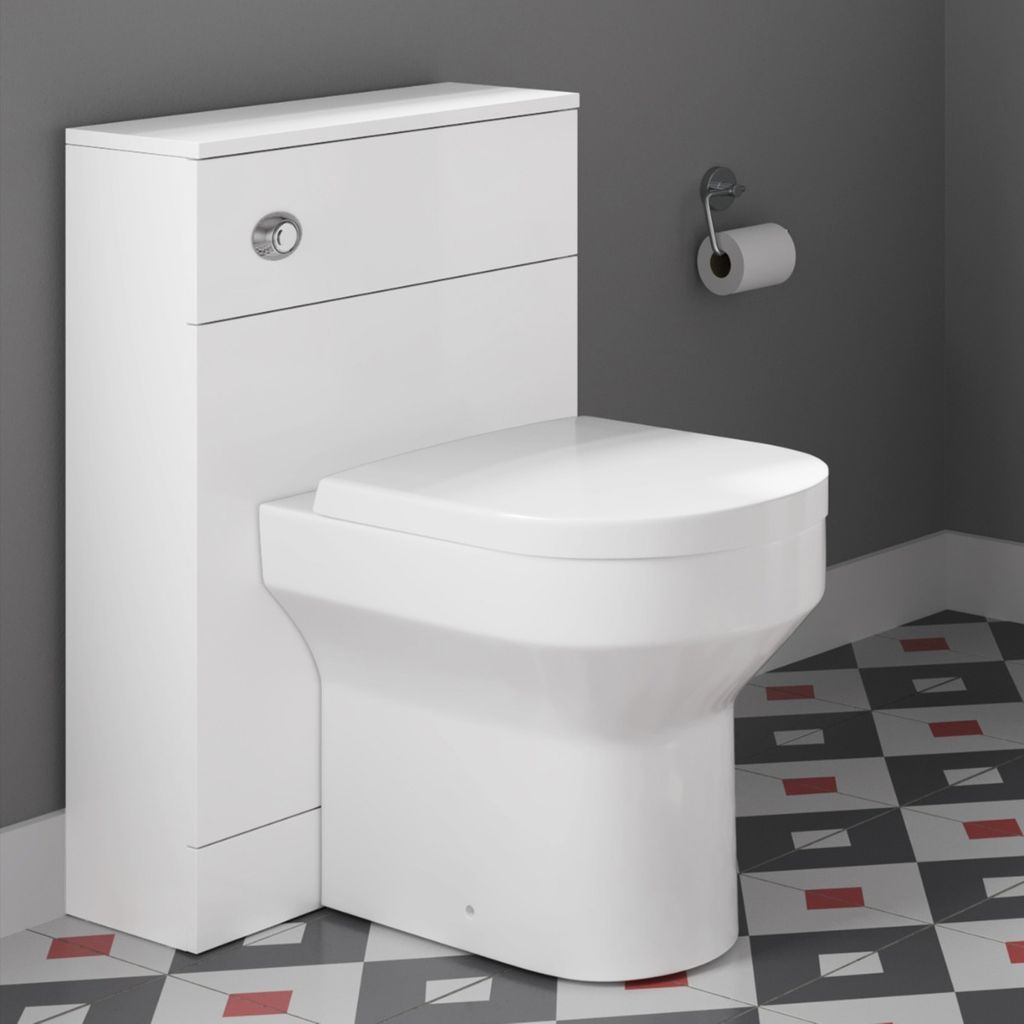 Benito 500mm Unit & WC Unit Pack with Toilet and cistern - White Gloss
