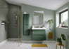 Calvino 350mm 2 Door Wall Hung Tall Unit - Matt Sage Green - bathandtile