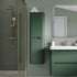 Calvino 350mm 2 Door Wall Hung Tall Unit - Matt Sage Green - bathandtile