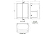 calvino 600mm 2 door floor standing basin unit matt indigo, Alessio, Sink Vanity Unit, Basin Unit, 6
