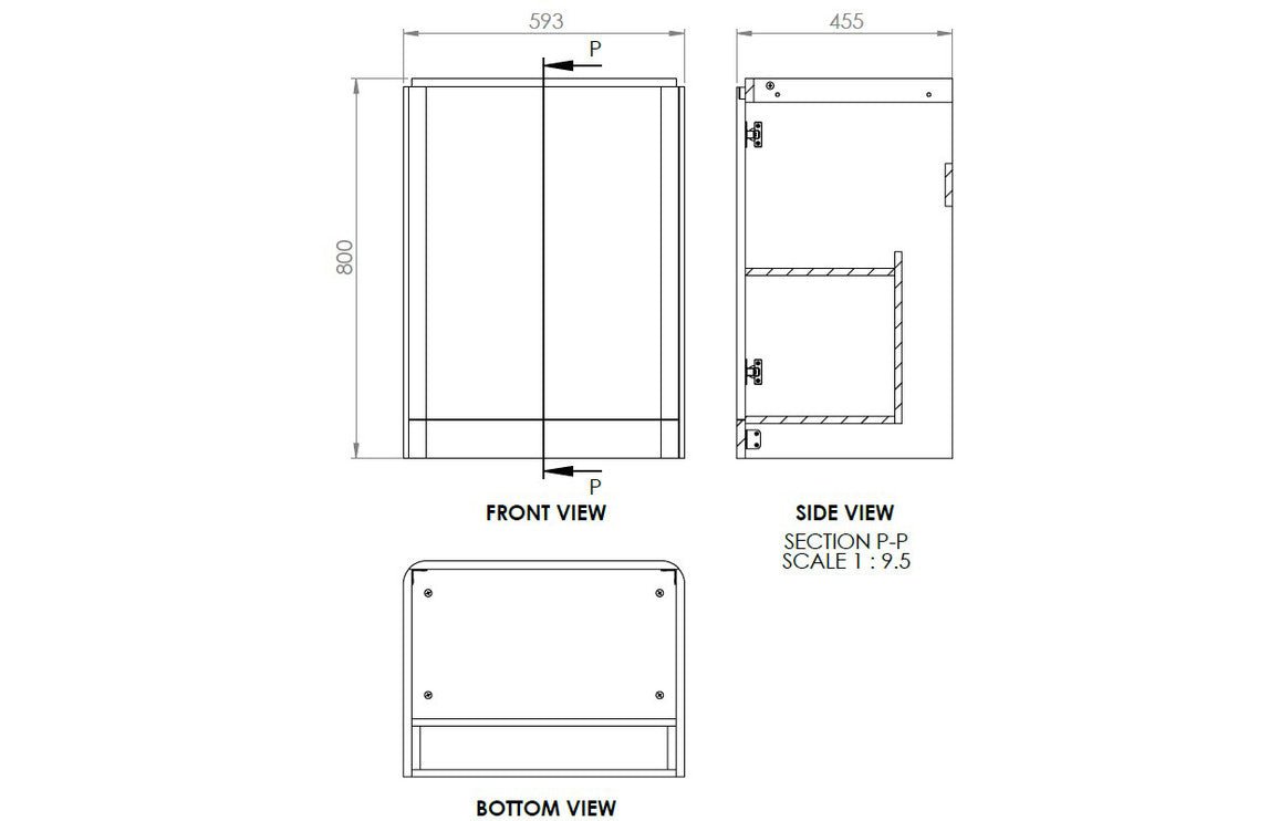 Calvino 600mm 2 Door Floor Standing Basin Unit - Matt Indigo - bathandtile