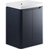 calvino 600mm 2 door floor standing basin unit matt indigo, Alessio, Sink Vanity Unit, Basin Unit, 5