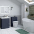calvino 600mm 2 door floor standing basin unit matt indigo, Alessio, Sink Vanity Unit, Basin Unit, 2