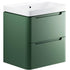 calvino 600mm 2 drawer wall hung basin unit matt sage green, Alessio, Wall Hung Vanity Unit, 6