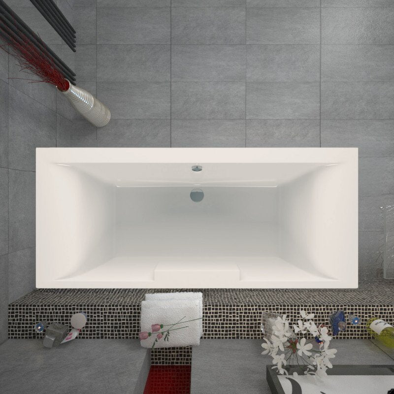 Carlo Deluxe Square Double Ended Bath 1700x750x550mm - bathandtile