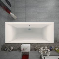 Carlo Deluxe Square Double Ended Bath 1700x750x550mm