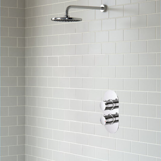 Carlo Round Shower Pack Single Outlet & Overhead Shower - bathandtile