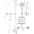 carlo round shower pack single outlet riser kit, Alessio, Mixer Showers, Shower Valves, Showers, 4