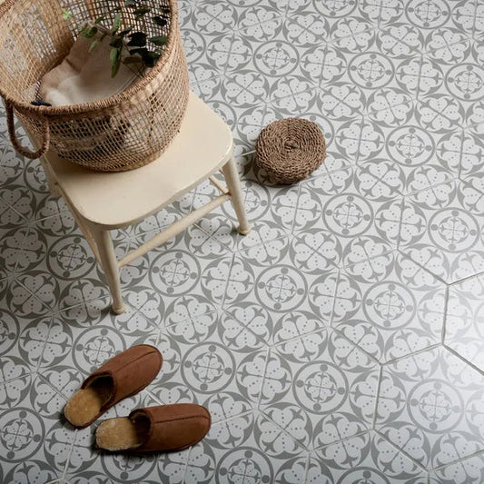 activ carnaby hexagon grey tiles 330x285mm, Floor Tiles, Patterned Tiles, Porcelain Tiles, Wall Tiles, Grey Tiles, 1