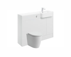 Carrie 1242mm Basin & WC Unit Pack (RH) - White Gloss