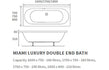 ceria round double ended bath 1800x800x550mm, Baths, Double Ended Baths, Straight Baths, Alessio, 3