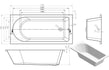 ceria round single ended bath 1700x800x550mm, Baths, Straight Baths, Alessio, 4
