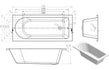 ceria round single ended supercast bath 1600x700x550mm, Baths, Straight Baths, Alessio, 5