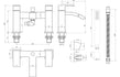 cira chrome bath filler mixer tap with shower kit, Alessio, Chrome Bath Shower Mixer Taps, Bath Taps, Taps, 6