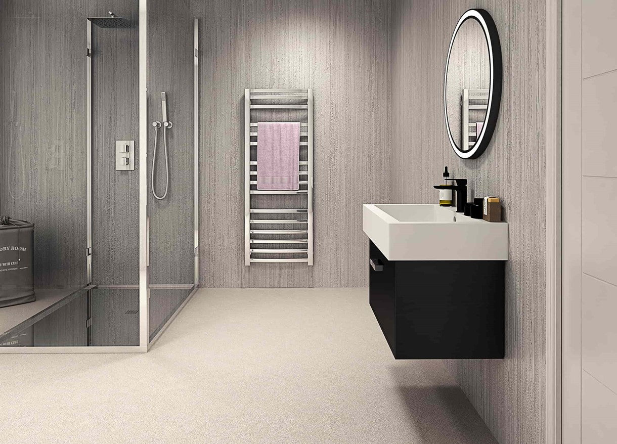 Clear Splendour 900mm MDF Nu-lock Wet Wall Panel - bathandtile