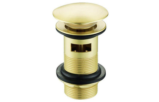 Click Clack Basin Waste 1 1/4" Slotted - Brushed Brass - bathandtile