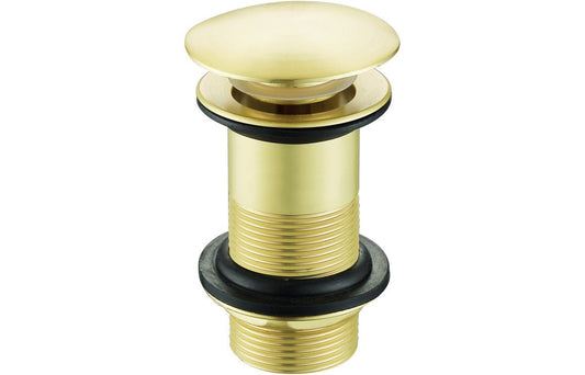 Click Clack Basin Waste 1 1/4" Unslotted - Brushed Brass - bathandtile