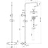 cool touch thermostatic bar mixer shower riser brushed brass, Alessio, Mixer Showers, Showers, 6