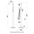 core freestanding bath shower mixer tap black, Scudo, Black Bath Taps, Free Standing Bath Taps, Taps, 8