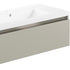 dante 815mm 1 drawer wall hung basin unit inc basin latte, Alessio, Wall Hung Vanity Unit, 3